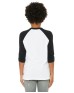 Bella + Canvas 3200Y   Youth 3/4-Sleeve Baseball T-Shirt