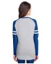 LAT 3534   Ladies' Gameday Mash-Up Long Sleeve Fine Jersey T-Shirt