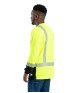 Berne HVK018   Men's Hi-Vis Class 3 Color Blocked Long-Sleeve T-Shirt