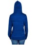 J America JA8662   Ladies' Odyssey Striped Poly Fleece Lapover Hood