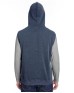 J America JA8877   Adult Triblend Fleece Sleeveless Hooded Sweatshirt