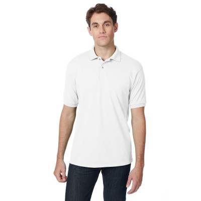 Hanes 054   Adult EcoSmart Jersey Knit Polo