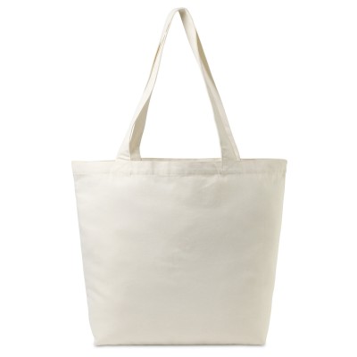 Gemline 102036 Aware Recycled Cotton Shopper Tote Bag With Interior Zip Pocket