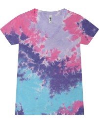 Tie-Dye 1075CD   Ladies' V-Neck T-Shirt