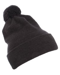 Yupoong 1501P   Cuffed Knit Beanie with Pom Pom Hat