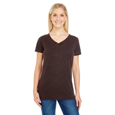 Threadfast Apparel 215B   Ladies' Cross Dye Short-Sleeve V-Neck T-Shirt