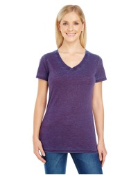 Threadfast Apparel 215B   Ladies' Cross Dye Short-Sleeve V-Neck T-Shirt