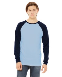 Bella + Canvas 3000C   Men's Jersey Long-Sleeve Baseball T-Shirt