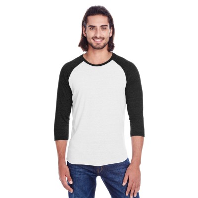 Threadfast Apparel 302G   Unisex Triblend 3/4-Sleeve Raglan