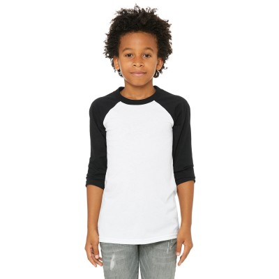 Bella + Canvas 3200Y   Youth 3/4-Sleeve Baseball T-Shirt