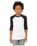 Bella + Canvas 3200Y   Youth 3/4-Sleeve Baseball T-Shirt