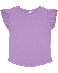 Rabbit Skins 3339   Toddler Flutter Sleeve T-Shirt