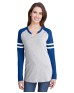 LAT 3534   Ladies' Gameday Mash-Up Long Sleeve Fine Jersey T-Shirt