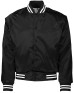 Augusta Sportswear 3610   Unisex Striped Trim Satin Baseball Jacket