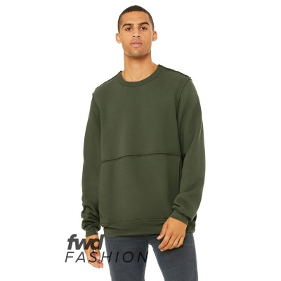 Bella + Canvas 3743   FWD Fashion Unisex Raw Seam Crewneck Pullover