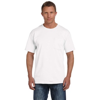 Fruit of the Loom 3931P   Adult HD Cotton Pocket T-Shirt