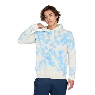 US Blanks 4412CL   Unisex Made in USA Cloud Tie-Dye Hooded Sweatshirt