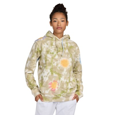 US Blanks 4412FL   Unisex Made in USA Flower Tie-Dye Hooded Sweatshirt