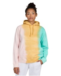 US Blanks 4412RB   Unisex Made in USA Rainbow Tie-Dye Hooded Sweatshirt