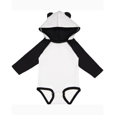 Rabbit Skins 4418   Infant Long Sleeve Fine Jersey Bodysuit With Ears