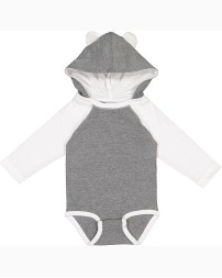 Rabbit Skins 4418   Infant Long Sleeve Fine Jersey Bodysuit With Ears