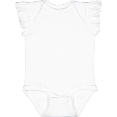 Rabbit Skins 4439   Infant Flutter Sleeve Bodysuit