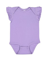 Rabbit Skins 4439   Infant Flutter Sleeve Bodysuit