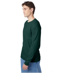 Hanes 5596   Men's Authentic-T Long-Sleeve Pocket T-Shirt