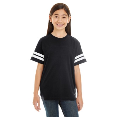 LAT 6137   Youth Football Fine Jersey T-Shirt