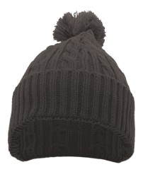 Pacific Headwear 643K   Cable Knit Pom-Pom Beanie