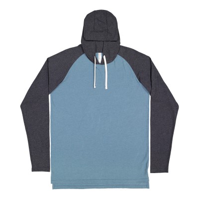 LAT 6917   Men's Hooded Raglan Long Sleeve Fine Jersey T-Shirt