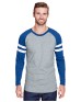 LAT 6934   Men's Gameday Mash-Up Long Sleeve Fine Jersey T-Shirt