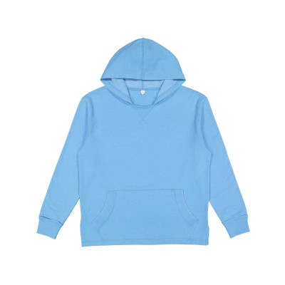 LAT 6936   Adult Vintage Wash Fleece Hooded Sweatshirt