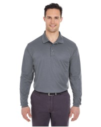 UltraClub 8210LS   Adult Cool & Dry Long-Sleeve Mesh Pique Polo