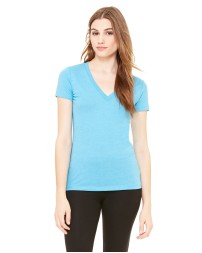 Bella + Canvas 8435   Ladies' Triblend Short-Sleeve Deep V-Neck T-Shirt