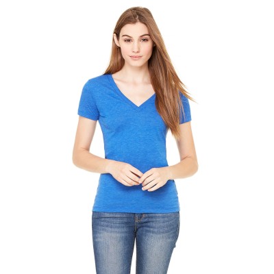 Bella + Canvas 8435   Ladies' Triblend Short-Sleeve Deep V-Neck T-Shirt