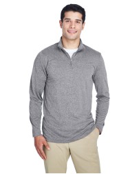 UltraClub 8618   Men's Cool & Dry Heathered Performance Quarter-Zip