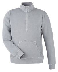 J America 8732JA   Unisex Pigment Dyed Fleece Quarter-Zip