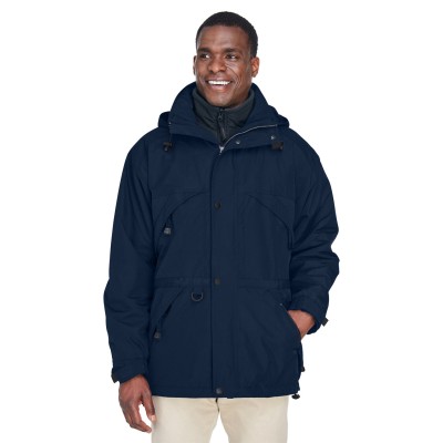 North End 88007   Adult 3-in-1 Parka with Dobby Trim