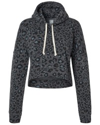 J America 8853JA   Ladies' Triblend Cropped Hooded Sweatshirt