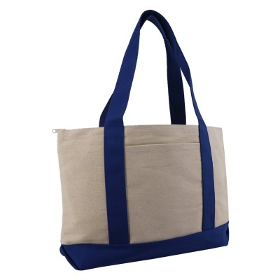 Liberty Bags 8862 Large Zippered Cotton Canvas Tote