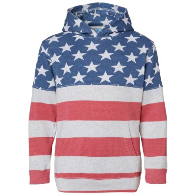 J America 8880JA   Youth Triblend Pullover Hooded Sweatshirt