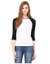 Bella + Canvas B2000   Ladies' Baby Rib 3/4-Sleeve Contrast Raglan T-Shirt