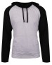 Burnside B8127   Adult Raglan Sleeve Striped Jersey Hooded T-Shirt