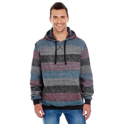 Burnside B8603   Men's Printed Stripe Marl Pullover