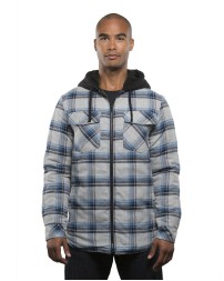 Burnside B8620   Men's Hooded Flannel Jacket