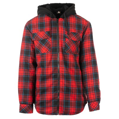 Burnside B8620   Men's Hooded Flannel Jacket