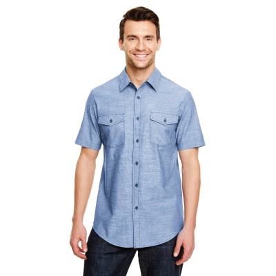 Burnside B9255   Mens Chambray Woven Shirt