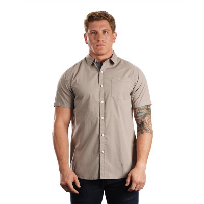 Burnside B9290   Men's Peached Poplin Short Sleeve Woven Shirt