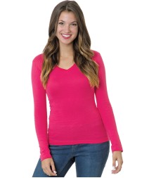 Bayside BA3415   Youth Long-Sleeve V-Neck T-Shirt